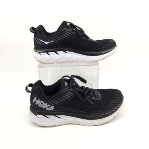 Hoka One One Clifton 5 Shoes Women Size 8 Sneakers Black And White Running